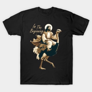 Jesus Riding A Ostrich T-Shirt